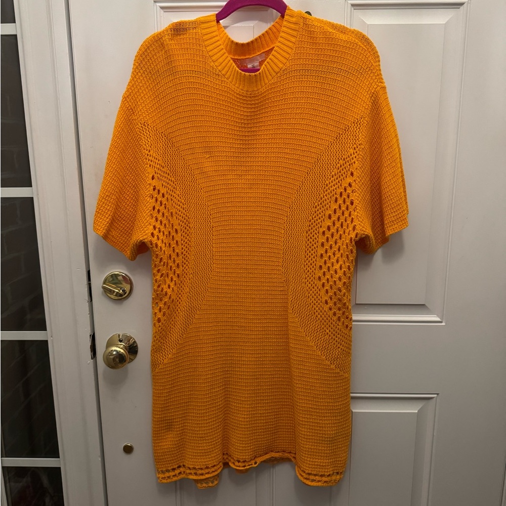 H&M Golden Knit Sweater Pool Dress